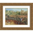 thumbnail image 1 of Alexandre Jacovleff 2x Matted 24x20 Gold Ornate Framed Art Print 'Bullfighting ', 1 of 2