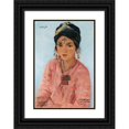 thumbnail image 1 of Alexandre Roubtzoff 11x14 Black Ornate Wood Framed Double Matted Museum Art Print Titled: Portrait of Aicha (1942), 1 of 5