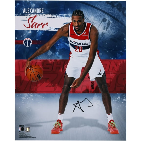 Alexandre Sarr Washington Wizards Autographed 16" x 20" Stylized Photograph - Fanatics Authentic Certified