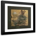 thumbnail image 1 of Alexandre de Riquer 15x15 Black Modern Framed Museum Art Print Titled - Composition with Winged Nymph at Sunrise (1887), 1 of 5