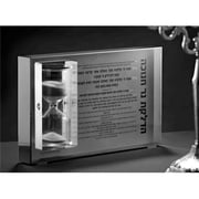 Alexandria 55155 Acrylic Frosted & Silver Hadl Akat Ner Chanuka with 30 Minute Timer
