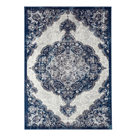 Alexandria ALX-86 Navy Transitional Rug 2' X 3'