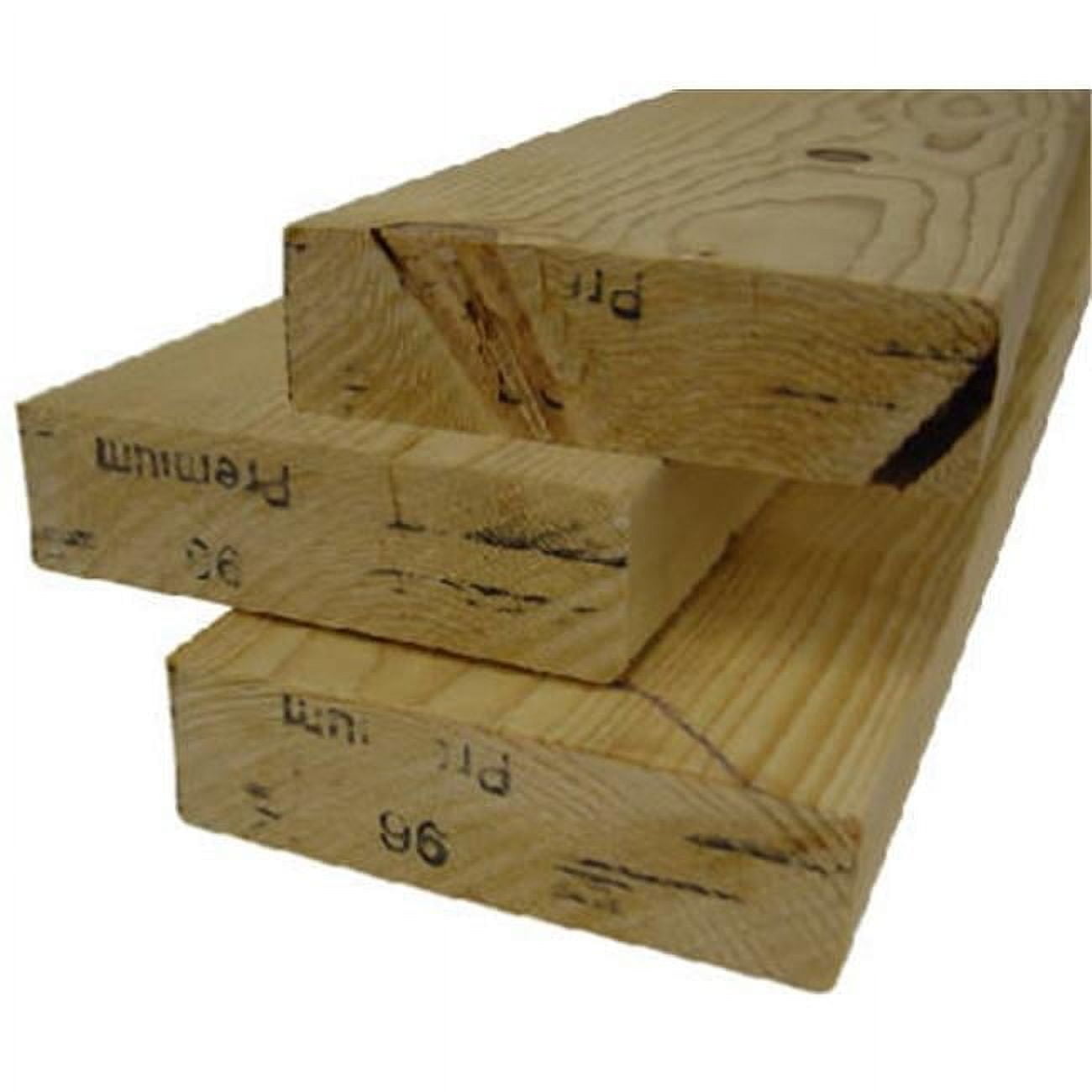 Alexandria Moulding 102X4-WS096C1 Stud Grade Raw Lumber, 2 in. x 4 in. x 8 ft, Wood Natural Finish