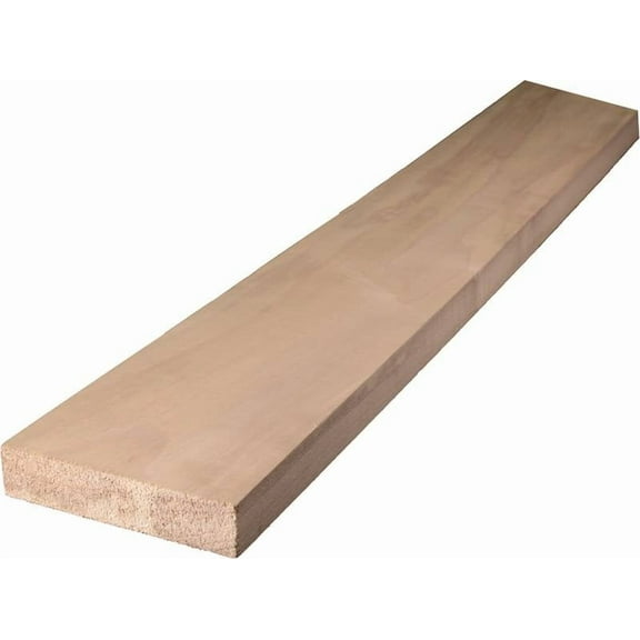 Alexandria Moulding 511774 1 x 4 in. x 3 ft. Poplar Hardwood Board - White