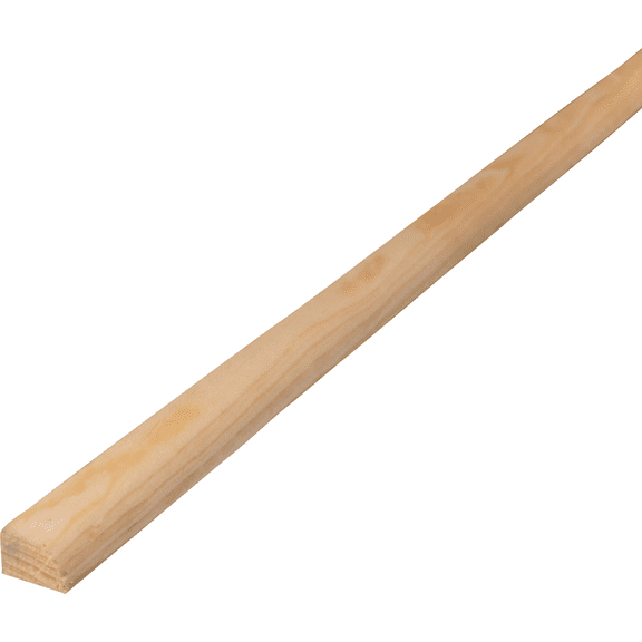 Alexandria Moulding Solid Pine Base Shoe Molding - Pack of 4  Residential Use, Standard Application
