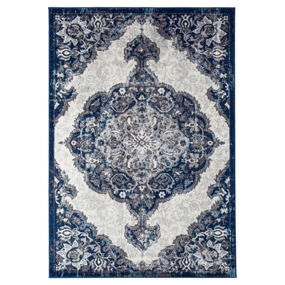 amer alx-86 alexandria area rug, 2'6"x10'3" runner, navy