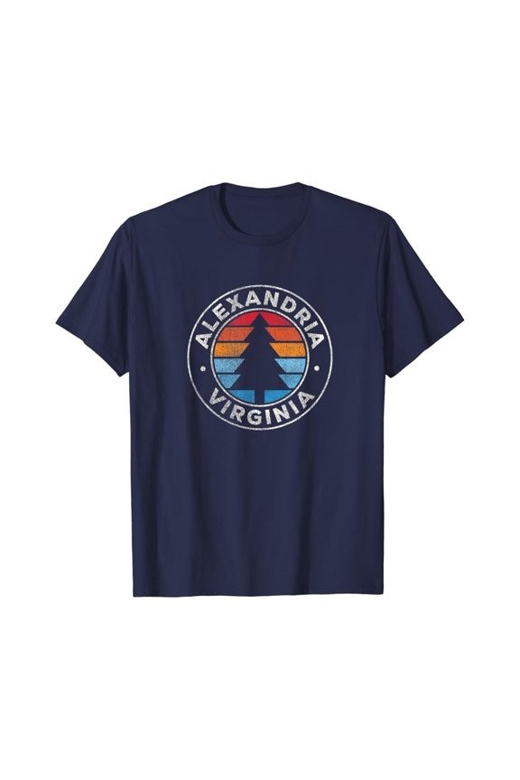 Alexandria Virginia VA Vintage Graphic Retro 70s T-Shirt