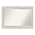 thumbnail image 1 of Alexandria White Wash Beveled Wood Bathroom Wall Mirror, 1 of 4
