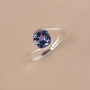 THEJEWELRYART Alexandrite Bridal Engagement Ring, Vintage Wedding Ring, Unique Anniversary Gift Ring, Proposal Ring for Her, Unique Woman Ring, Woman Ring