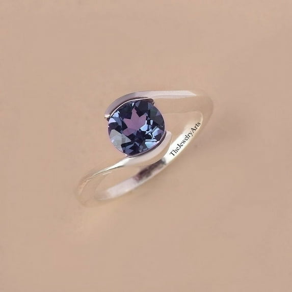Alexandrite Bridal Engagement Ring, Vintage Wedding Ring, Unique Anniversary Gift Ring, Proposal Ring for Her, Unique Woman Ring, Woman Ring