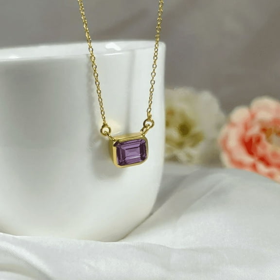 Alexandrite Necklace - Color Changing Stone Necklace - Delicate Handmade Necklace For Women