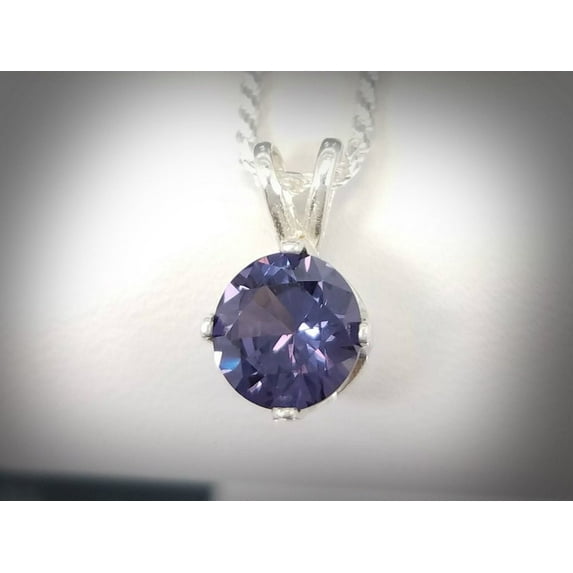 Alexandrite Pendant Colour Change Gemstone Necklace Birthday Gift For Her June Birthstone Pendant Anniversary Gift Wedding Gift