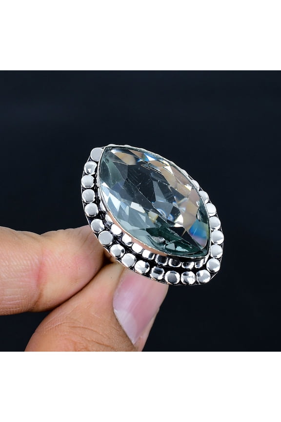 Alexandrite Quartz Handmade 925 Sterling Silver Adjustable Jewelry Ring VJ 1339