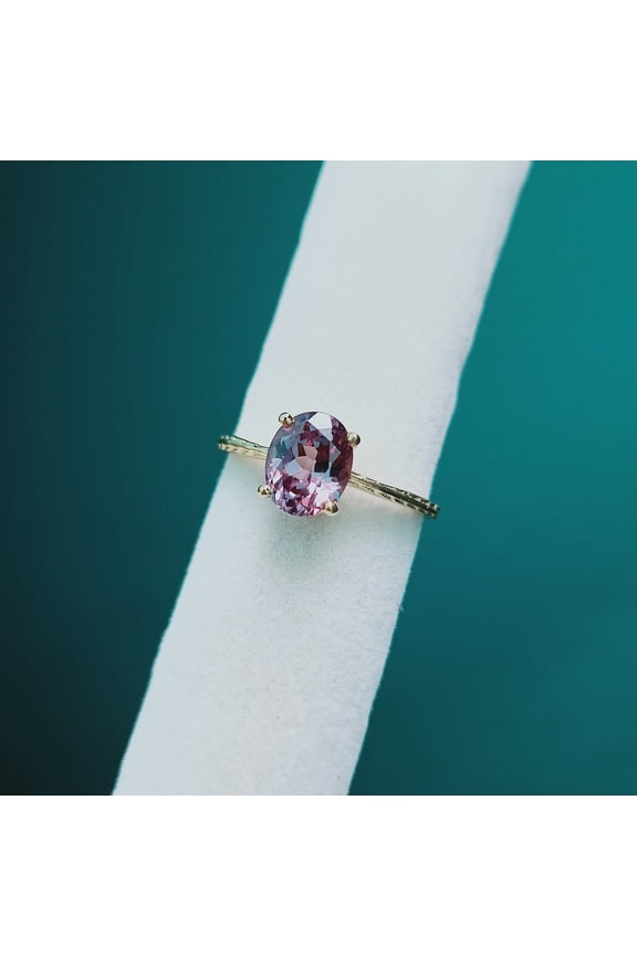 Alexandrite Ring, 925 Sterling Silver Ring, Lab created Alexandrite Ring, Color Change Stone Ring, Oval Cut Alexandrite Ring, Ring for gift