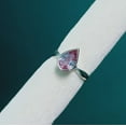thumbnail image 1 of Alexandrite Ring, 925 Sterling Silver Ring, Pear cut Alexandrite Ring, Color Change Stone Ring, Wedding Ring, 1 of 3