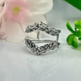 thumbnail image 1 of Alexandrite Ring Enhancer- Art Deco Diamond Wedding Ring Guard in 925 Sterling Silver, 1 of 5
