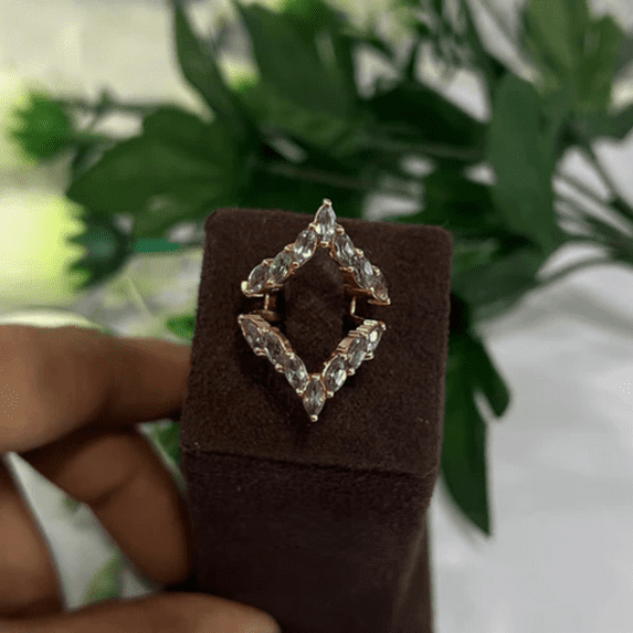 Alexandrite Ring Gurad- June Birthstone- Wedding Ring Enhancer 14K Rose Gold Vermeil