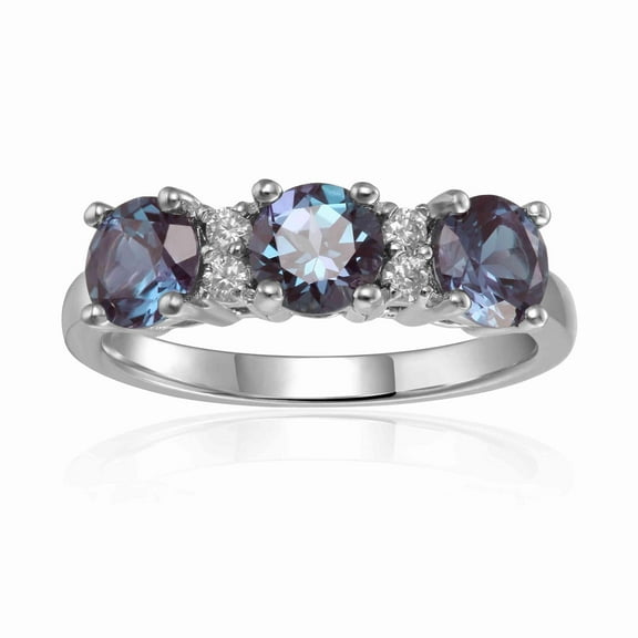 Alexandrite Three Stone Ring