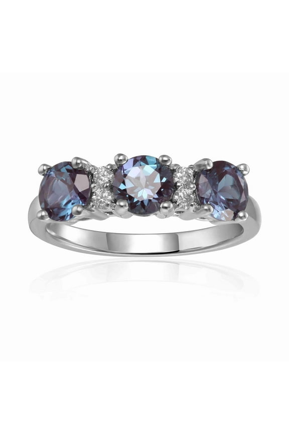 Alexandrite Three Stone Ring