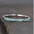 thumbnail image 1 of Alexandrite Wedding Band Art Deco Stacking Bridal Anniversary Promise Matching Ring 925 Sterling Silver Gemstone Jewelry For Women Gift, 1 of 5