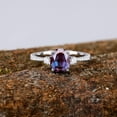 thumbnail image 1 of Alexandrite and moissanite gemstone engagement ring 925 sterling silver ring, 1 of 5
