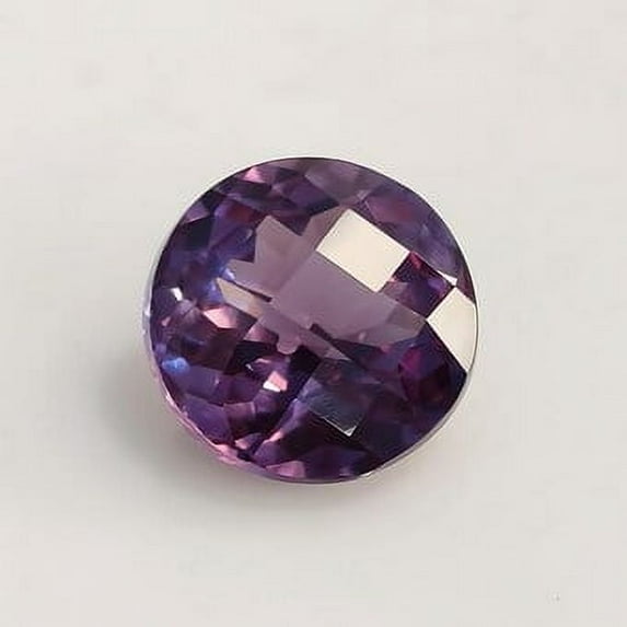 13.50 Carat Round Checker Cut Natural Alexandrite Gemstone Color Change