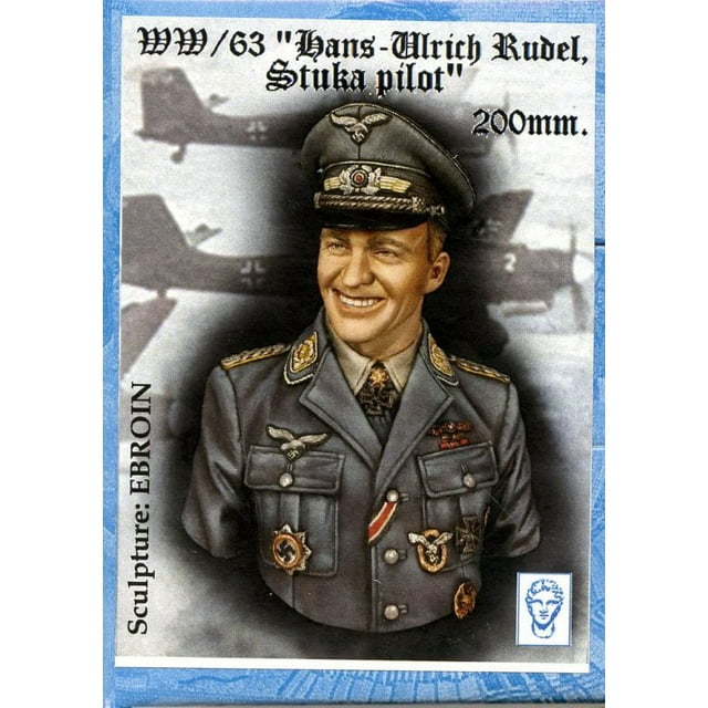 Alexandros Models 200mm Hans Ulrich Rudel Ju-87 Stuka Ace - Resin Bust #WW/63