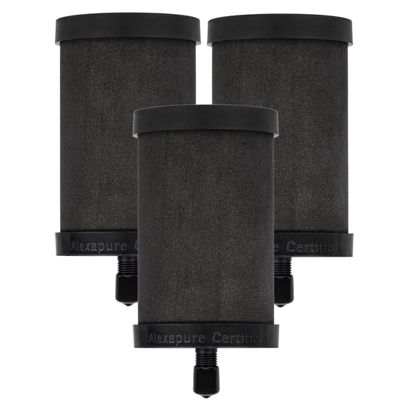 Alexapure Pro Water Filtration System Replacement Filter Cartridge, Black, 3-Pack