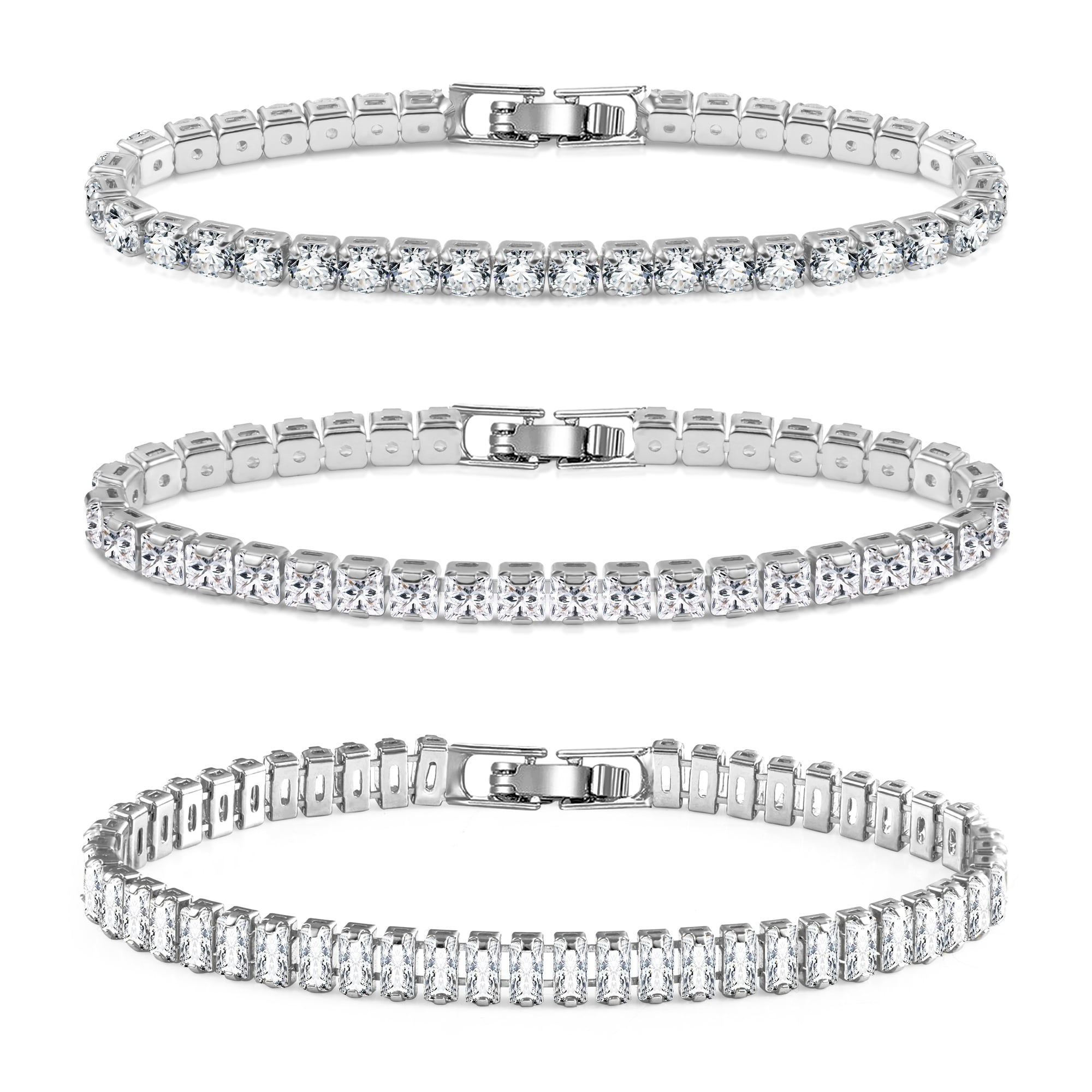 ALEXCRAFT Set Di 5 Bracciali Donna In Acciaio Inossidabile – Gioielli Femminili Con Perline E Catena – Colore Argento – Ipoallergenici, Regalo Di Compleanno - 2