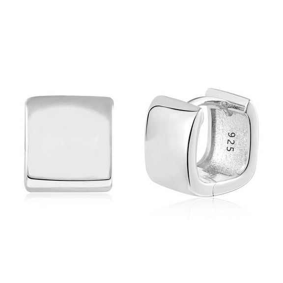 Alexcraft 14k Gold Plated Earrings Small Chunky Earrings for Women Trendy Hoop Square Silver Earrings Hypoallergenic Thick Huggie Hoops Earrings for Jewelry Gifts