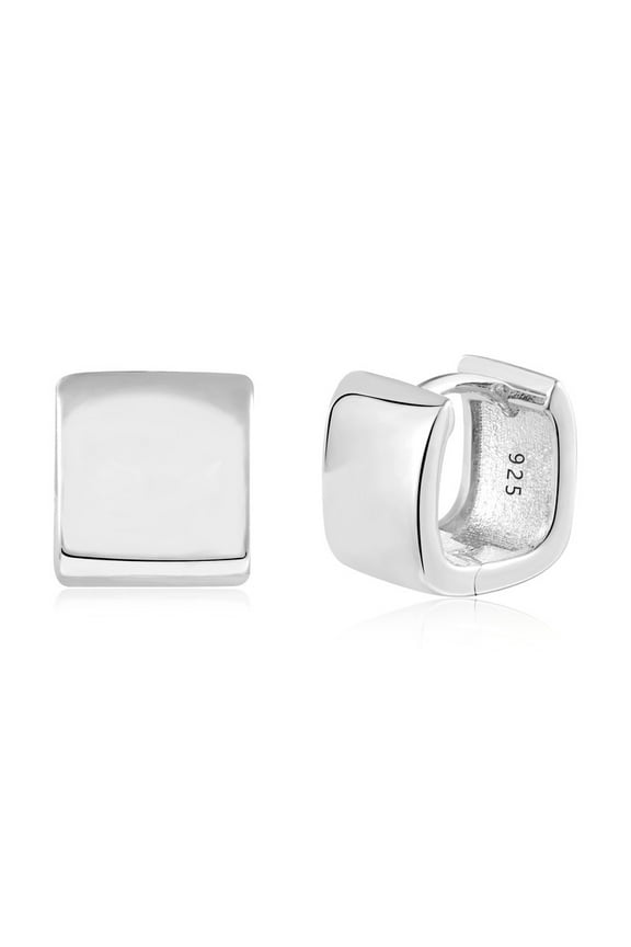 14k Gold Plated Earrings Small Chunky Earrings for Women Trendy Hoop Square Silver Earrings Hypoallergenic Thick Huggie Hoops Earrings for Jewelry Gifts