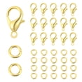 thumbnail image 1 of Alexcraft 150PCS Lobster Claw Clasps with Open Jump Rings, 9/12mm Thicked Plated Lobster Clasps for DIY Craft Bracelet Jewelry Making, 1 of 5
