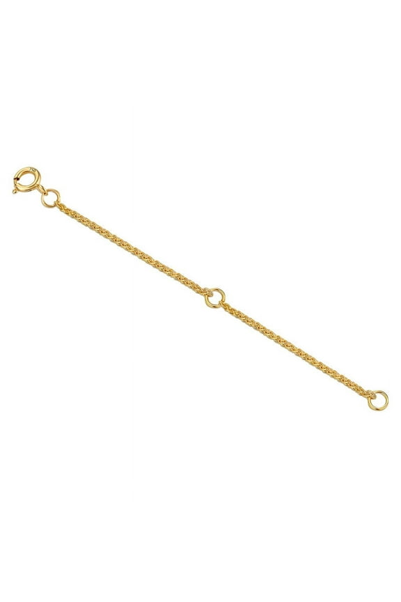 18K Solid Gold Plated Extender for Necklace Bracelet Real Durable Extender Chain Gold Plated Anklets Extension for Women 2 Inch 75%)