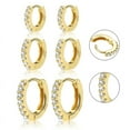 thumbnail image 1 of Alexcraft 3 Pairs Hoop Earrings for Women 14K Gold Plated Huggie Earring Set Hoops Multiple Piercings Earrings Sets for Women 6-8-10 mm, 1 of 7