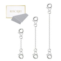 Alexcraft 3PCS Necklace Extender, 14K Gold Plated Chain Extenders for Necklaces, 925 Sterling Silver Anklet Bracelet Extender for Women Jewelry Making (1 2 3 Inch)