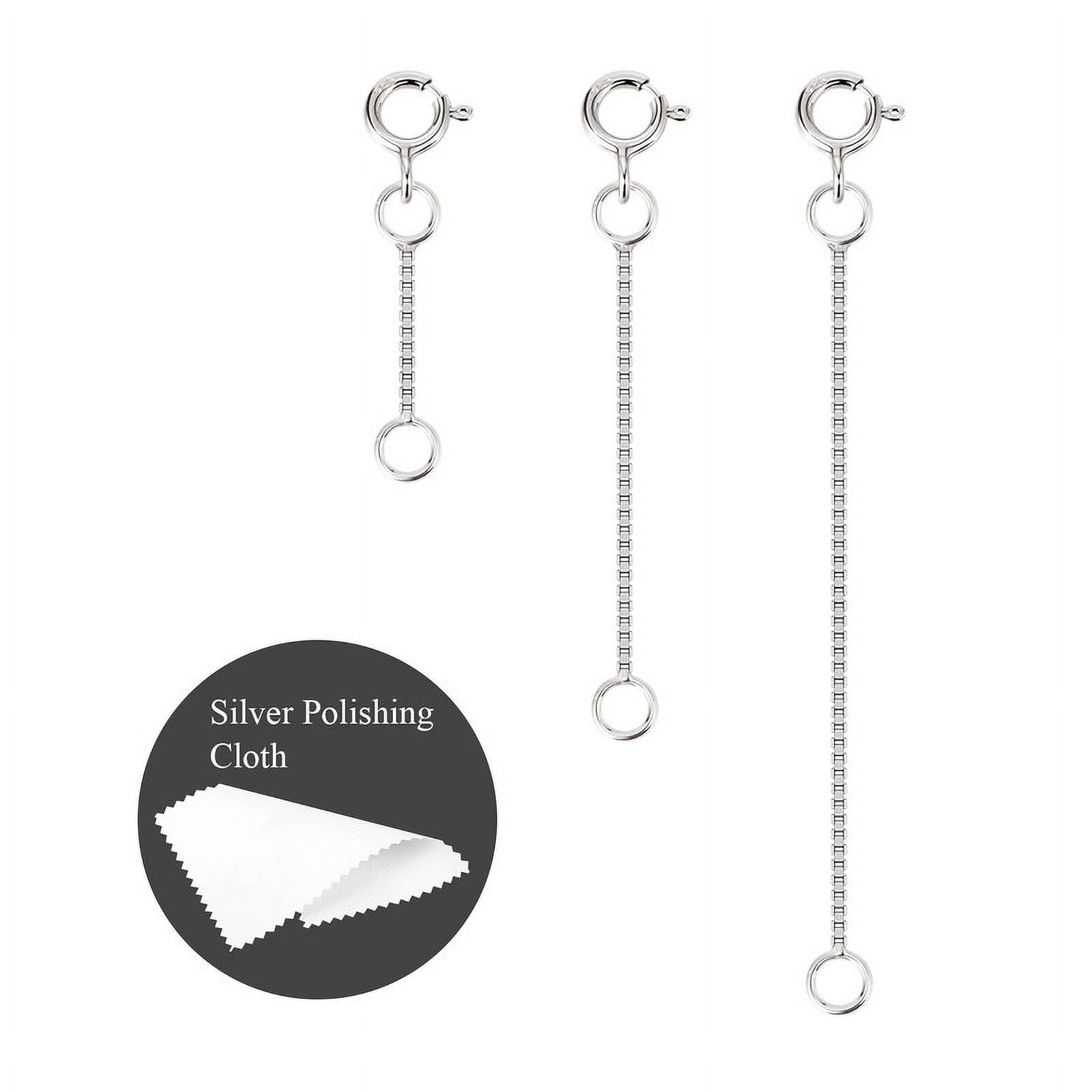 ALEXCRAFT 3PCS Necklace Extender, 14K Gold Plated Chain Extenders for Necklaces, 925 Sterling Silver Anklet Bracelet Extender for Women Jewelry Making (1 2 3 Inch)