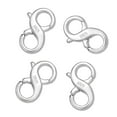 thumbnail image 1 of Alexcraft 4 Pcs Lobster Clasp Double Opening Lobster Clasp Lock Necklace Connector Bracelet Extender Clasps for DIY Jewelry Repair Kit Bracelet Necklace, 1 of 7