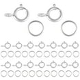 thumbnail image 1 of Alexcraft 40 PCS 925 Sterling Silver Clasps and Closures with Open Jump Rings Set 6mm Spring Ring Jewelry Connectors for Jewelry Making (5mm Clasps Silver), 1 of 6