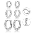 thumbnail image 1 of Alexcraft 3 Pairs Hoop Earrings for Women Small 14K Gold and Silver Plated Huggie Earring Set Cute Mini Thin Hoops Multiple Piercings Earrings Sets for Women Trendy (6-8-10) mm, 1 of 9