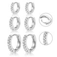 Alexcraft 5 Pairs Hoop Earrings for Women Small 14K Gold and Silver
