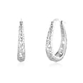 thumbnail image 1 of Alexcraft 925 Sterling Silver Post Hoop Earrings for Women Hollow-Out Oval Hoop Earrings Hypoallergenic U Shaped Hoops Earring for Jewelry Gifts, 1 of 6