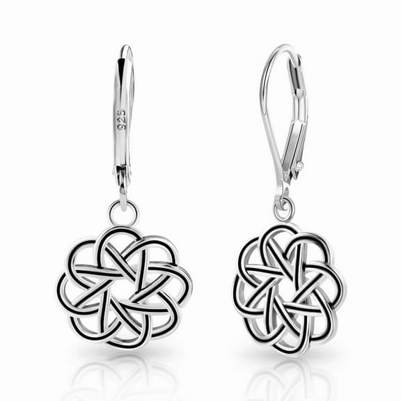 Alexcraft Dangle Drop Leverback Stud Earrings for Women Sterling Silver Hypoallergenic Flower Dangle Drop Earrings Jewelry Gifts for Birthday Christmas