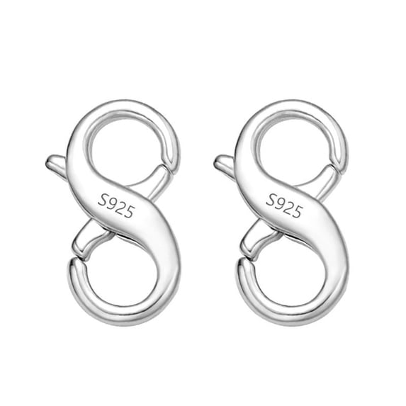 Alexcraft Double Opening Lobster Clasps, Silver and Gold Plated 925 Sterling Silver Lobster Clasp Jewelry Making Clasps Necklace Connectors for DIY Jewelry Making and Repairing