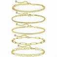 thumbnail image 1 of Alexcraft Gold Beaded Bracelets for Women, 14K Gold Plated Bead Bracelet Stack Jewelry Sets Paperclip Link Chain Bracelet for Women Trendy Jewelry, 1 of 7