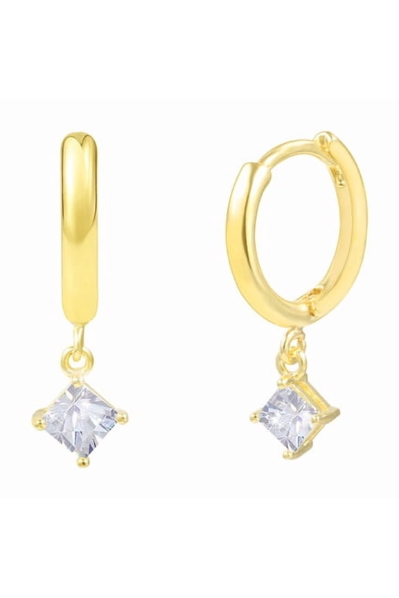 Gold Drop/Dangle Huggie Earrings for Women | 14K Gold Plated 925 Sterling Silver Post Lightweight Hypoallergenic Earrings for Woman Jewelry Gift