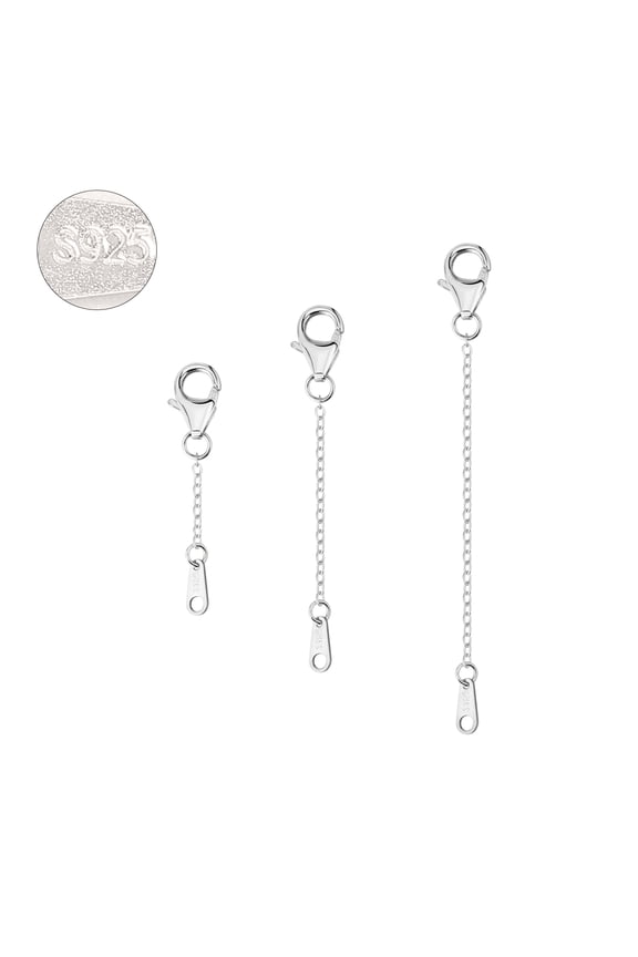 Gold Necklace Extenders, 14K Gold Chain Extenders with Lobster Clasp, Durable Plated Necklace Bracelet Anklet Extension Chains (1 2 3 Inches, 3PCS)