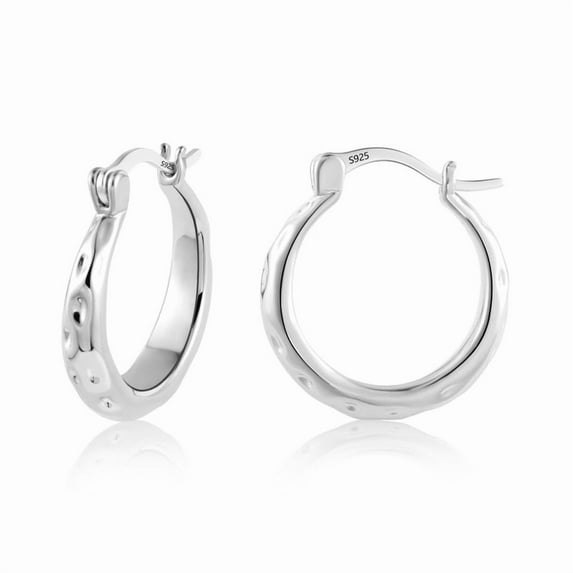 Alexcraft Hammered Hoop Earrings For Women Gold Chunky Teardrop Shape Thick Hoops Earrings Hypoallergenic for Sensitive Hoop Earrings Jewelry