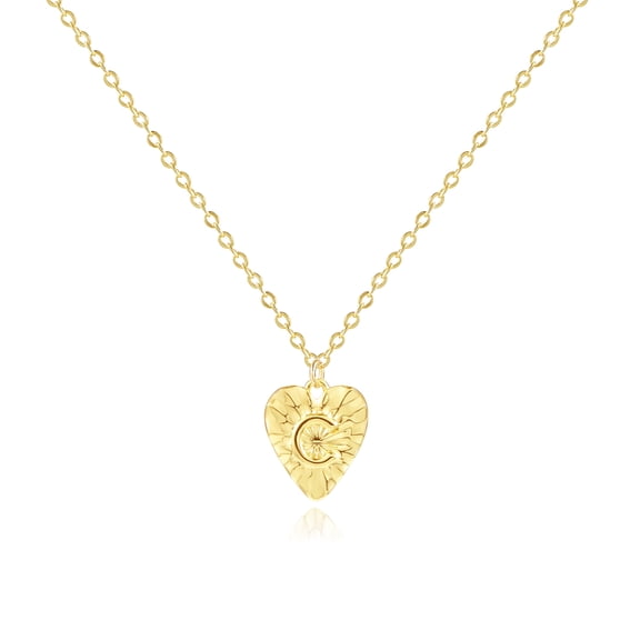 Alexcraft Initial heart Necklace for Women | 14K Gold Plated Initial Charm Necklace A-Z Pendant Necklace | Trendy Heart Letter Necklace Gold Jewelry Gift for Women
