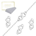 thumbnail image 1 of Alexcraft Lobster Clasp - 4Pcs Jewelry Clasp Double Opening Lobster Clasp with Jump Rings - Necklace Shortener 925 Sterling Silver Jewelry Making Supplies Clasp Repair Kit, 1 of 6