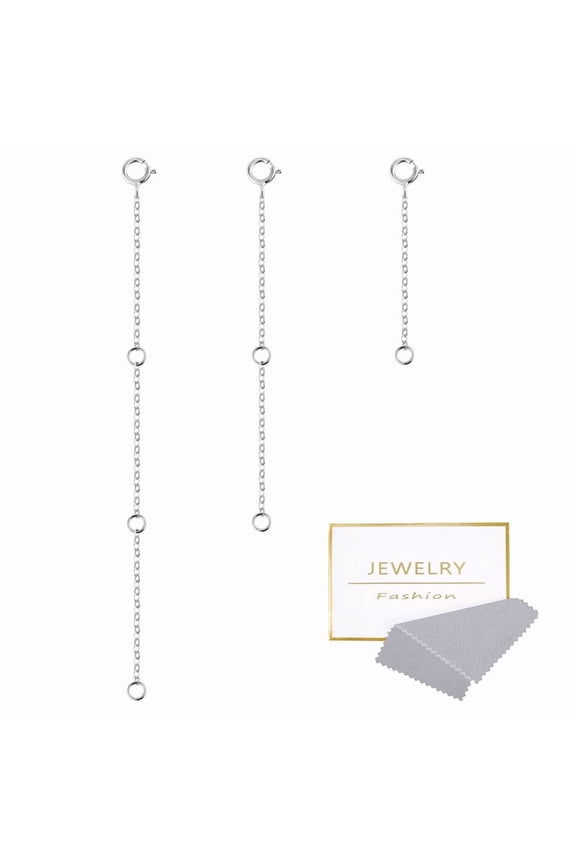 Necklace Extenders Durable 14K Gold Plated Necklace Bracelet Anklet Extender Extension Chains(2 4 6 inch)